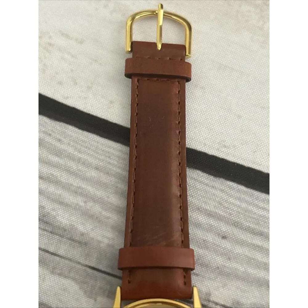Wells Fargo Gold Tone Brown Band Women’s Quartz Watch